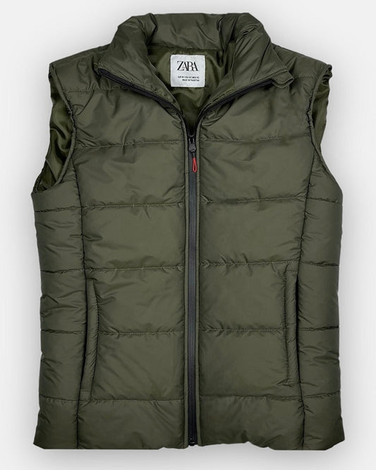 ZARA MAN premium Export Quality Puffer Jacket (Olive Green)